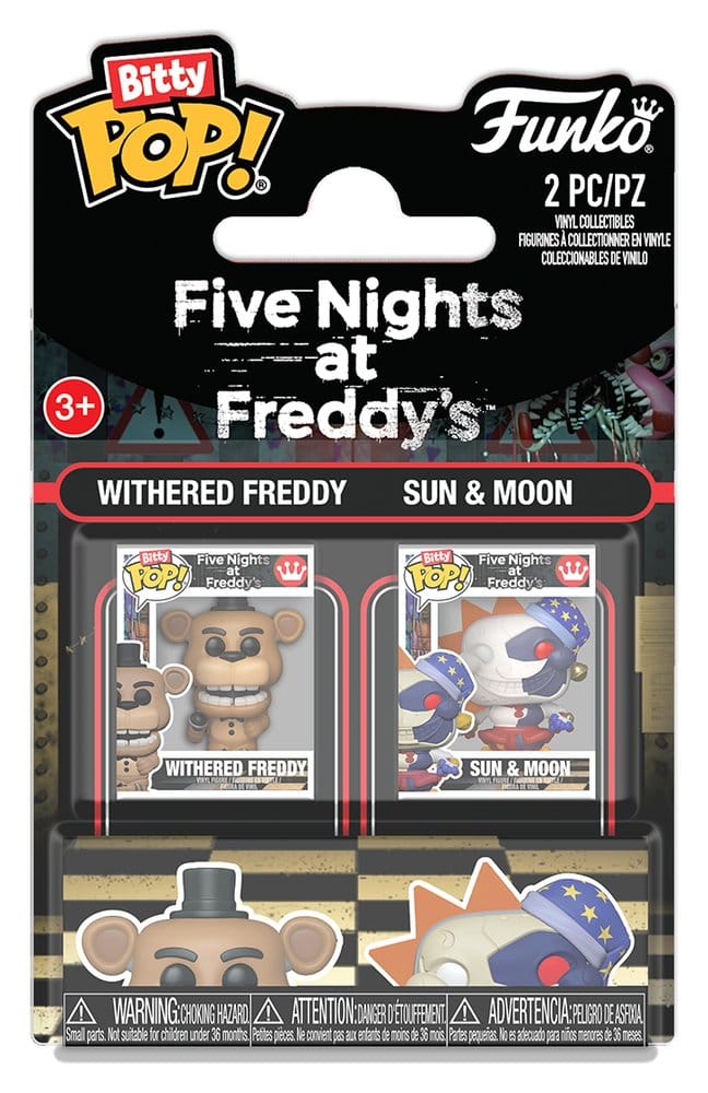 Five Nights at Freddy's Bitty POP! Vinyl Figuren 2er-Pack Withered Freddy & Sun & Moon 2 cm