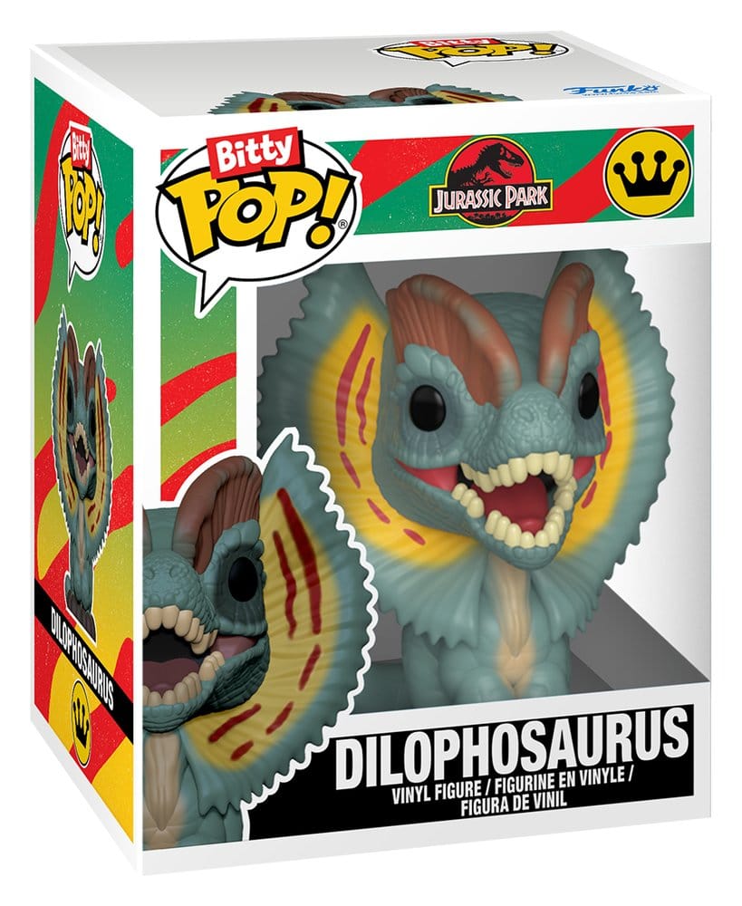 Jurassic Park Bitty POP! Vinyl Figuren 2er-Pack Tyrannosaurus Fossil & Dilophosaurus 2 cm