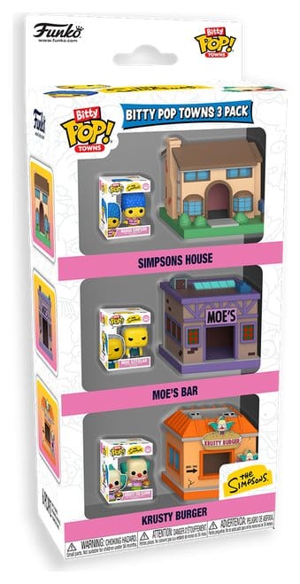 Die Simpsons Bitty POP! Towns Vinyl Figuren 3er-Pack Springfield
