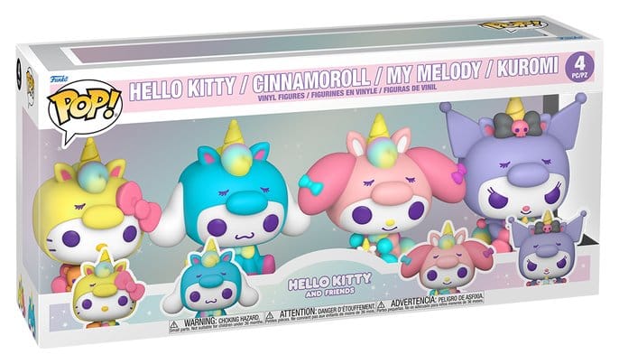 Sanrio POP! Vinyl Figuren 4-Pack Hello Kitty Unicorn Outfit Black Friday Bundle 9 cm