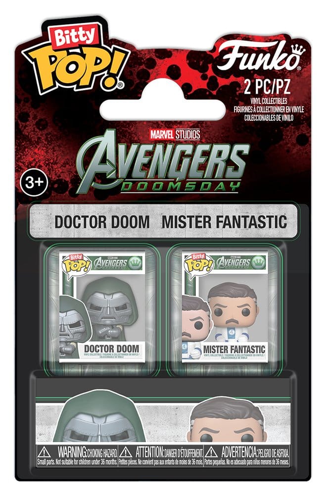 Marvel Bitty POP! Mini Figuren 2er-Pack Doctor Doom & Mister Fantastic 2 cm