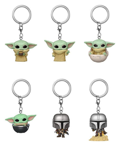 Star Wars POP! Vinyl Schlüsselanhänger The Mandalorian 4 cm Display (12)