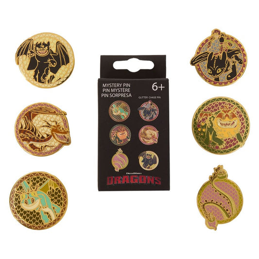 How to train your Dragon by Loungefly Ansteck-Pins Blind Box Toothless Various Poses Display (12)