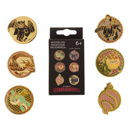 How to train your Dragon by Loungefly Ansteck-Pins Blind Box Toothless Various Poses Display (12)