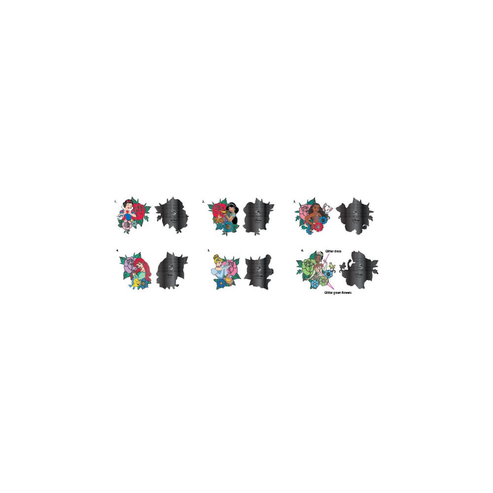 Disney Loungefly POP! Pin Ansteck-Pins Princess Tattoo 3 cm Sortiment (12)