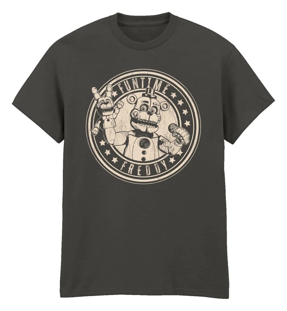 Five Nights at Freddy’s T-Shirt Funtime Freddy Distress Charcoal Größe M
