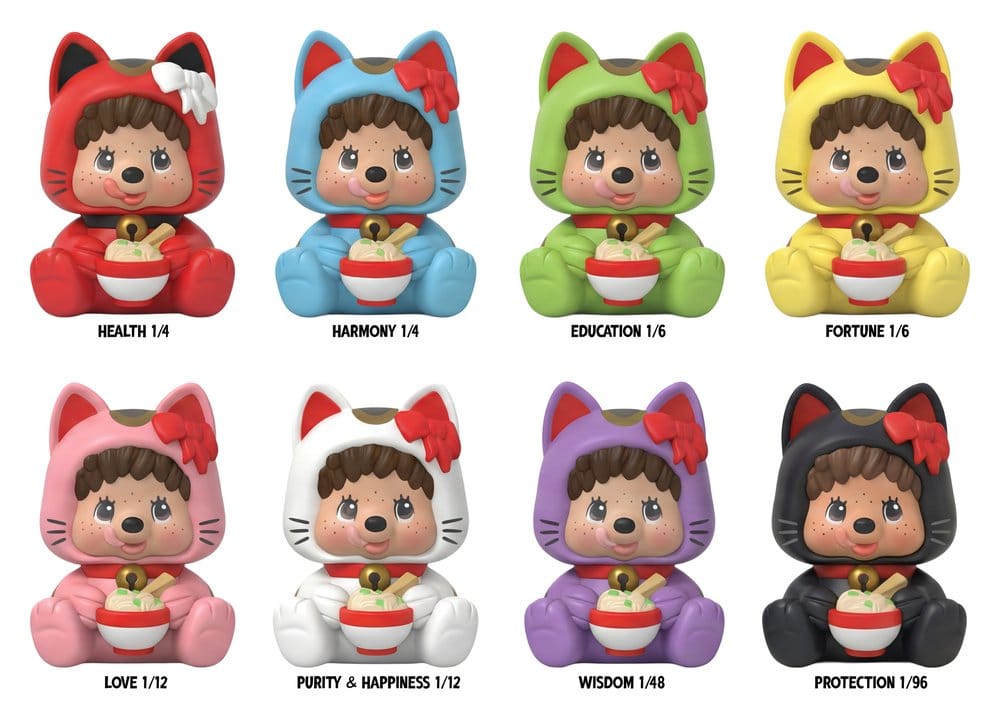 Monchhichi Rokimoto Figur Cup of Fun Lucky Cat Series Blind Box Display (6)