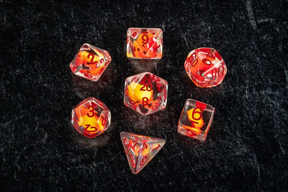Dragon Storm Inclusion Würfel Set Red Dragon (7)