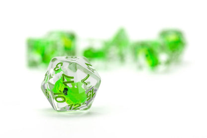 Dragon Storm Inclusion Würfel Set Green Dragon (7)