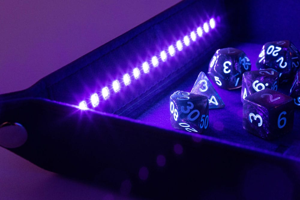 FanRoll Shadowlight Faltbarer Blacklight Würfelteller Black