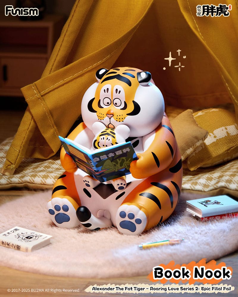 Alexander The Fat Tiger Blind Box Minifiguren Roaring Love Series 2: Epic Filial Fabil 7 cm Display (8)