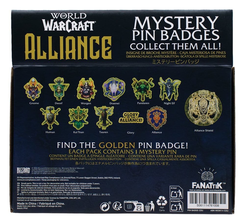 World of Warcraft Alliance Ansteck-Pins Blind Box Display (12)