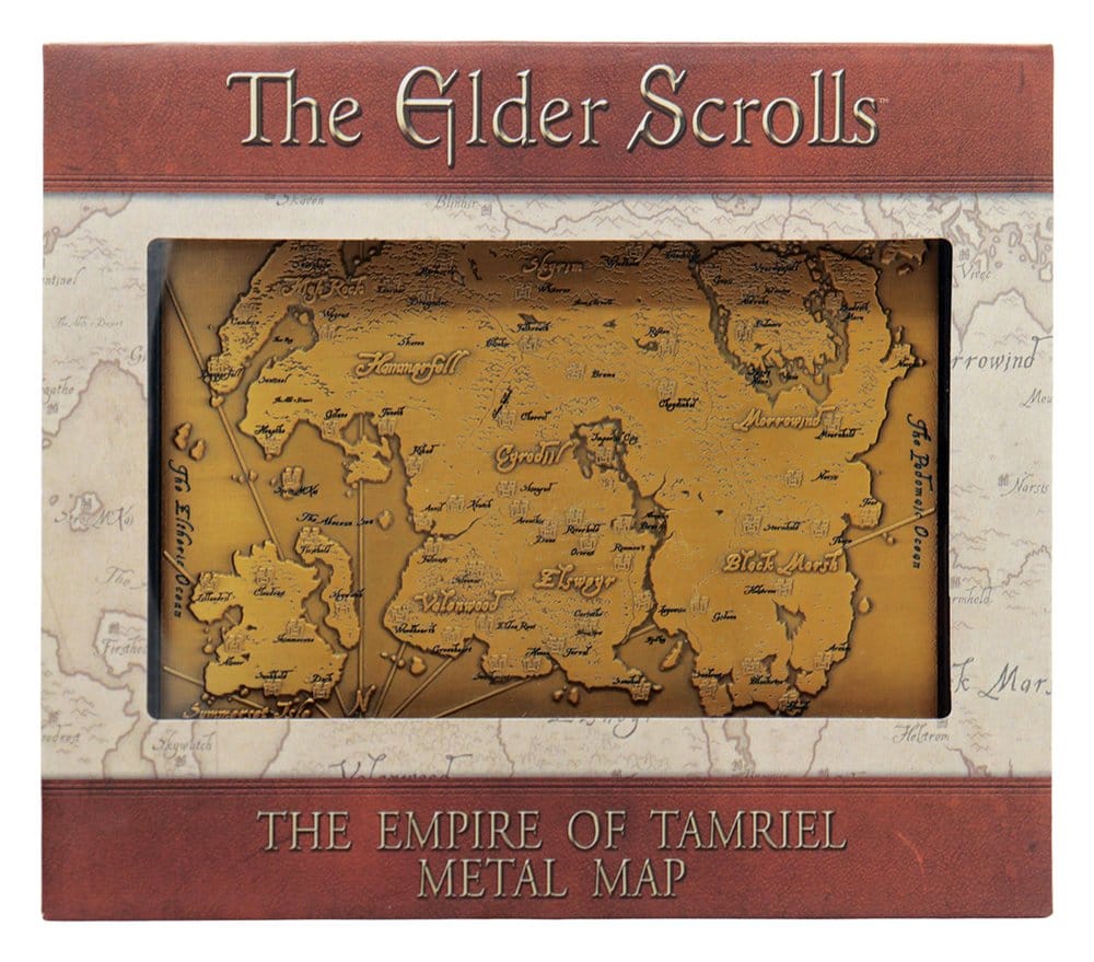 The Elder Scrolls Replik Metal Map of Tamriel Limited Edition 15 x 13 cm