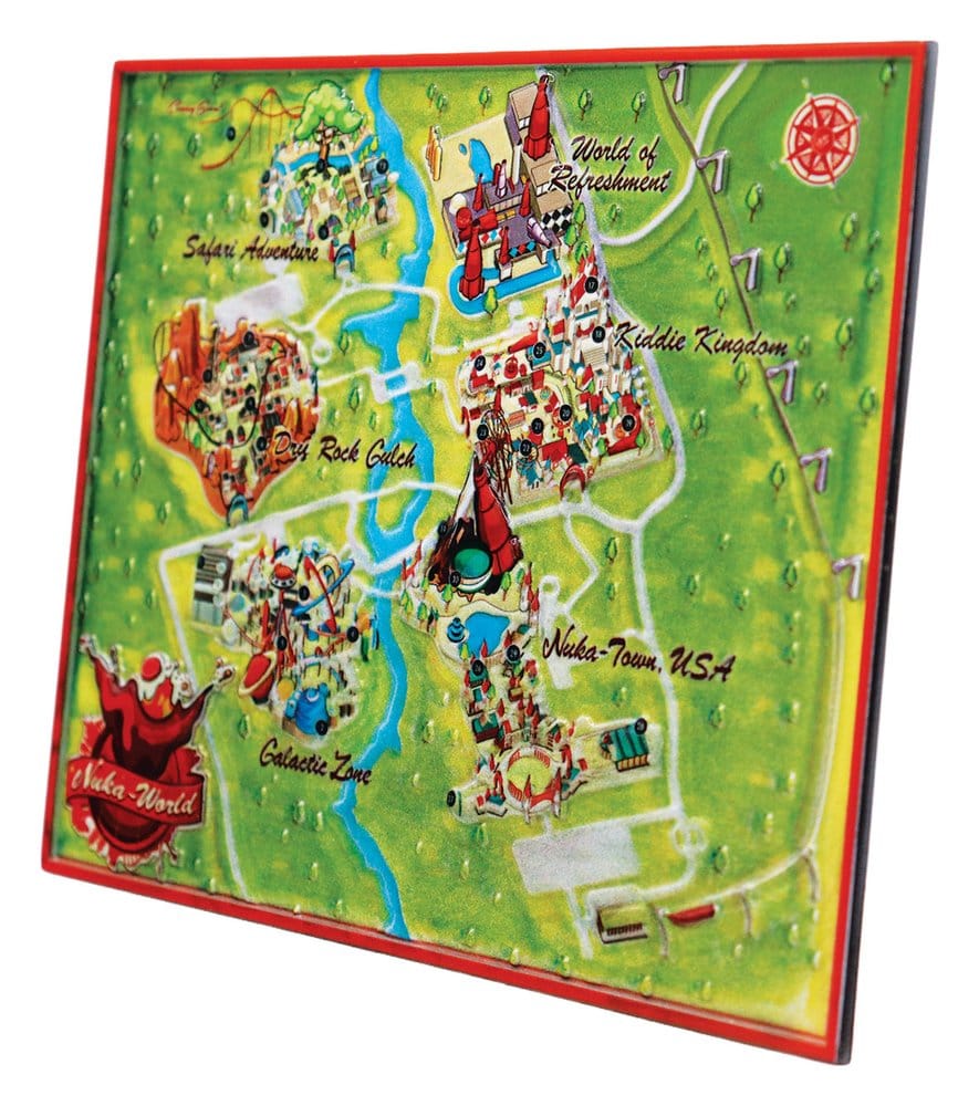 Fallout Replik Metal Map Nuka-World Limited Edition 16 x 13 cm
