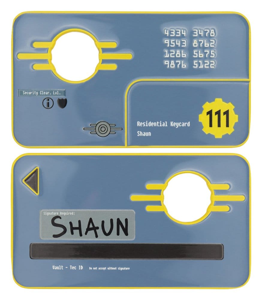 Fallout Replik Security Keycard Vault 111 Limited Edition 11 cm