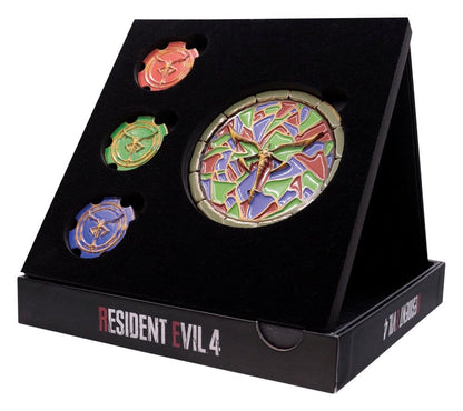 Resident Evil 4 Replik Church Puzzle Medallion Set