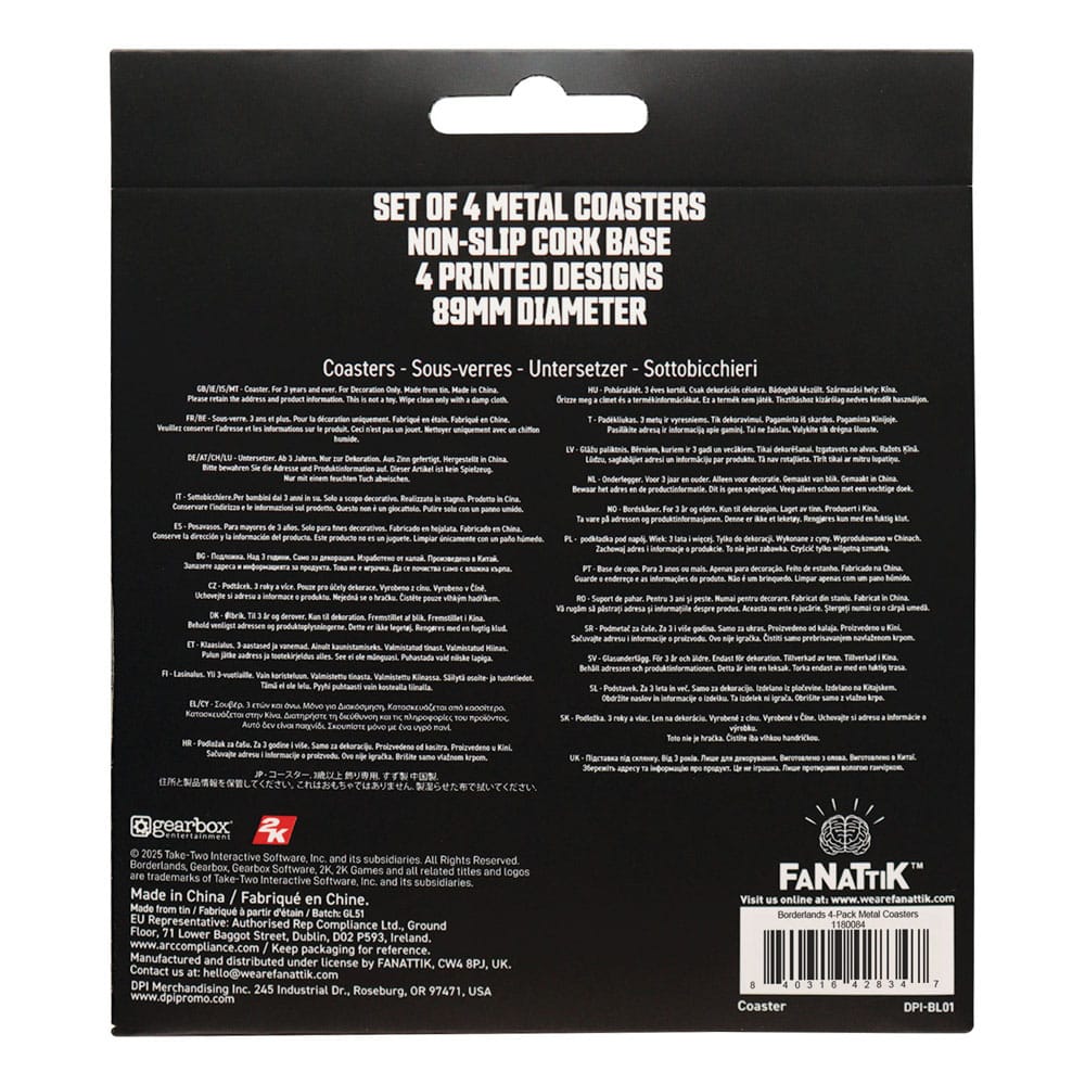 Borderlands Untersetzer 4er-Pack