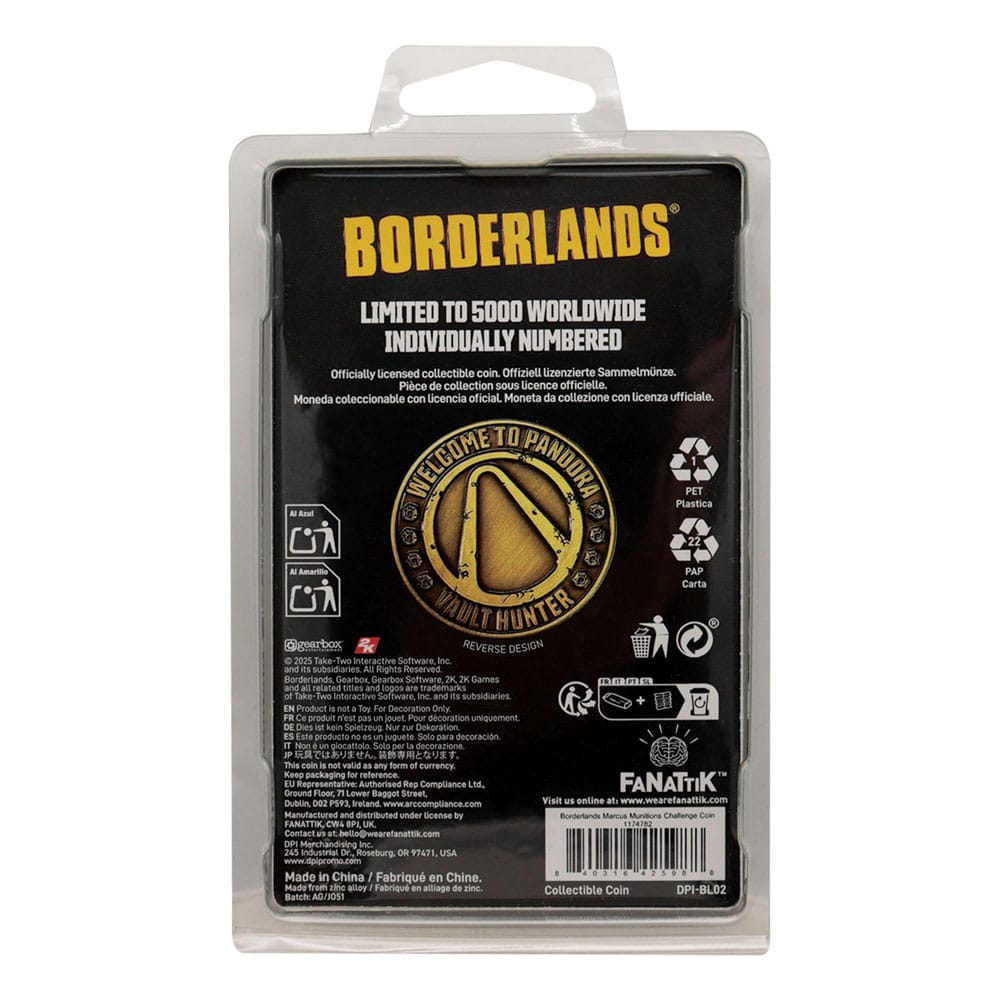 Borderlands Sammelmünze Marcus Munitions Limited Edition