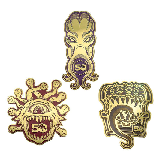 Dungeons & Dragons Ansteck-Pins 3er-Set 50th Anniversary