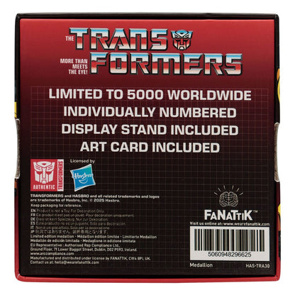Transformers Generation 1 Medaille Bumblebee Limited Edition