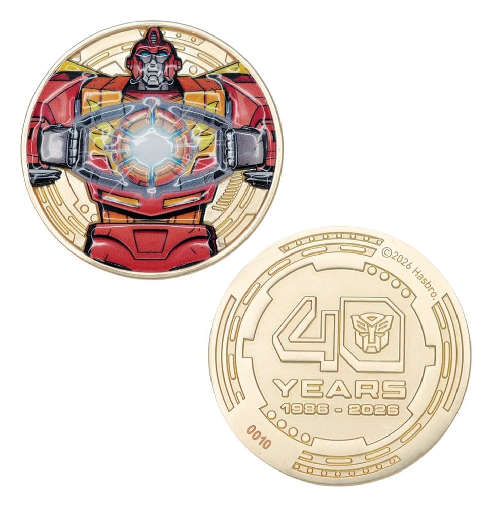 Transformers Sammelmünze The Movie 40th Anniversary Limited Edition 24k Gold Plated