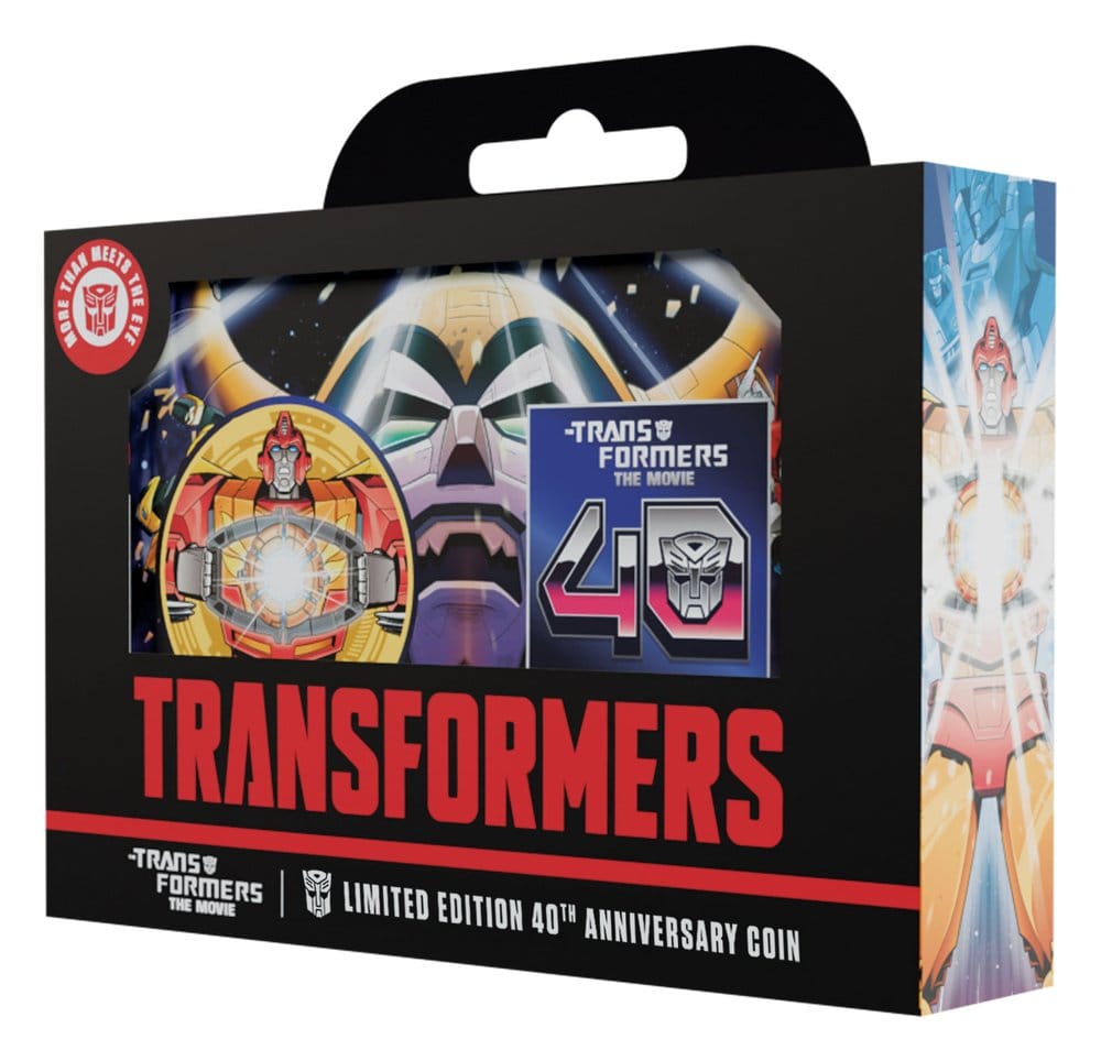 Transformers Sammelmünze The Movie 40th Anniversary Limited Edition 24k Gold Plated