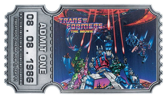 Transformers Replik The Movie 40th Anniversary Movie Ticket Limited Edition 9 x 16 cm
