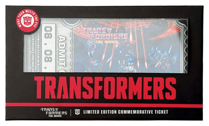Transformers Replik The Movie 40th Anniversary Movie Ticket Limited Edition 9 x 16 cm