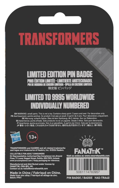 Transformers Ansteck-Pin The Movie 40th Anniversary Unicron Limited Edition