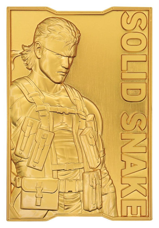 Metal Gear Solid 2 Metallbarren Snake 24k Gold Plated Limited Edition