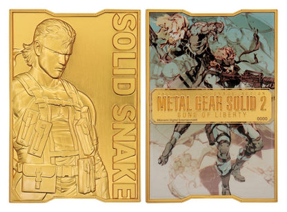 Metal Gear Solid 2 Metallbarren Snake 24k Gold Plated Limited Edition