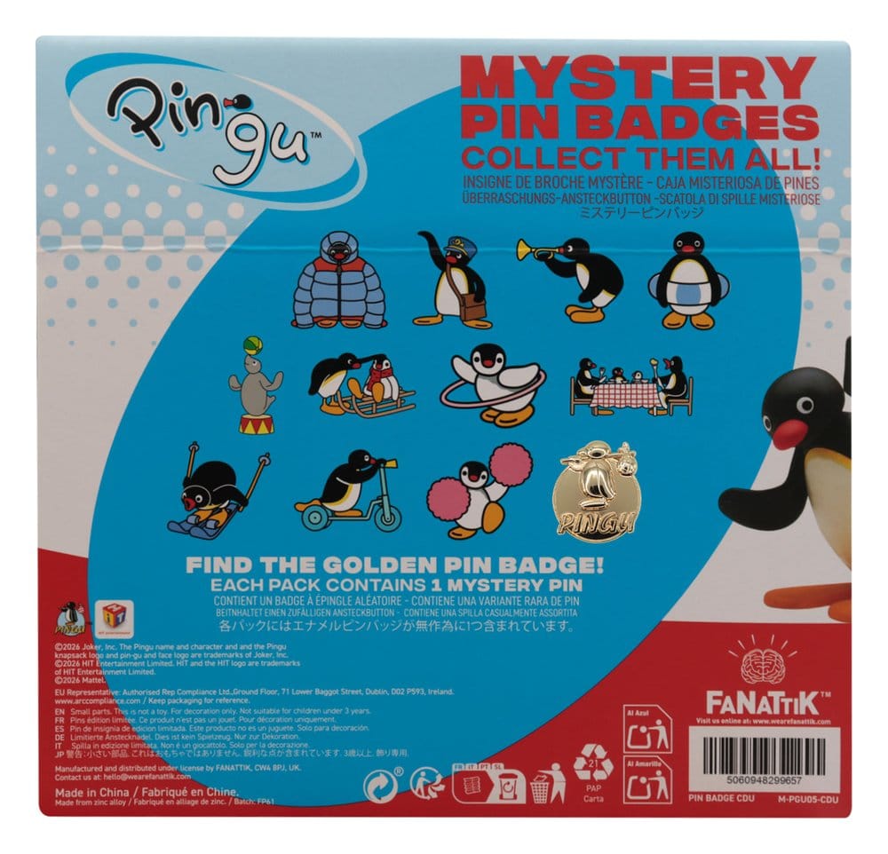 Pingu Mystery Ansteck-Pins Blind Box Display (12)