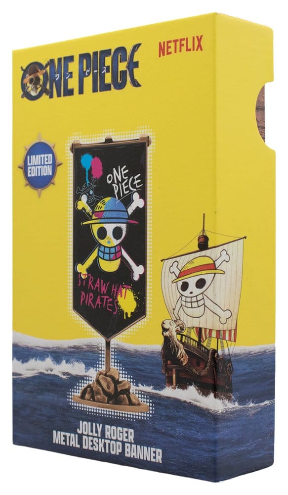 One Piece Replik Strohhutpiraten Metallbanner 11 x 6 cm