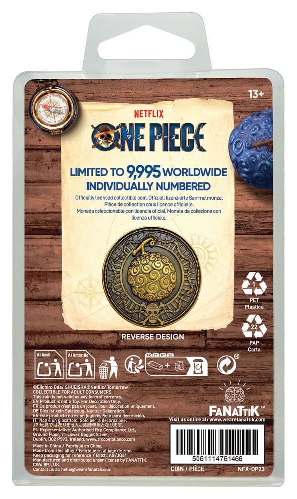 One Piece Sammelmünze Gum Gum Coin Limited Edition 4 cm