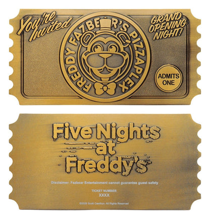 Five Nights at Freddy’s Replik Pizzaplex Opening Night Ticket Limited Edition 16 x 8 cm