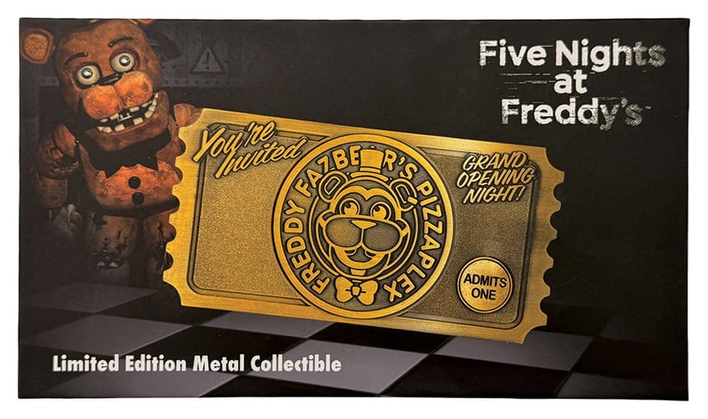 Five Nights at Freddy’s Replik Pizzaplex Opening Night Ticket Limited Edition 16 x 8 cm