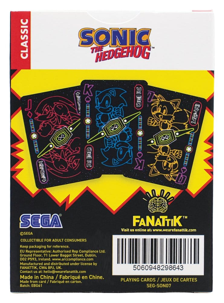 Sonic the Hedgehog Spielkarten Display (12 Packs)