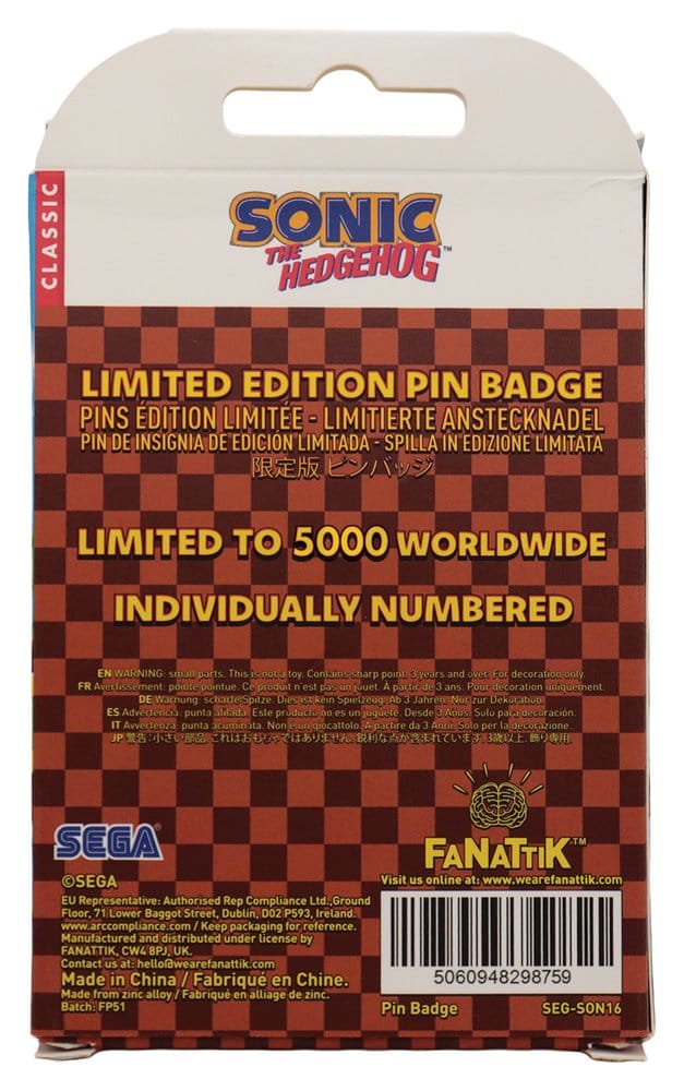 Sonic - The Hedgehog Ansteck-Pin Dr. Eggman Egg Mobile Chained