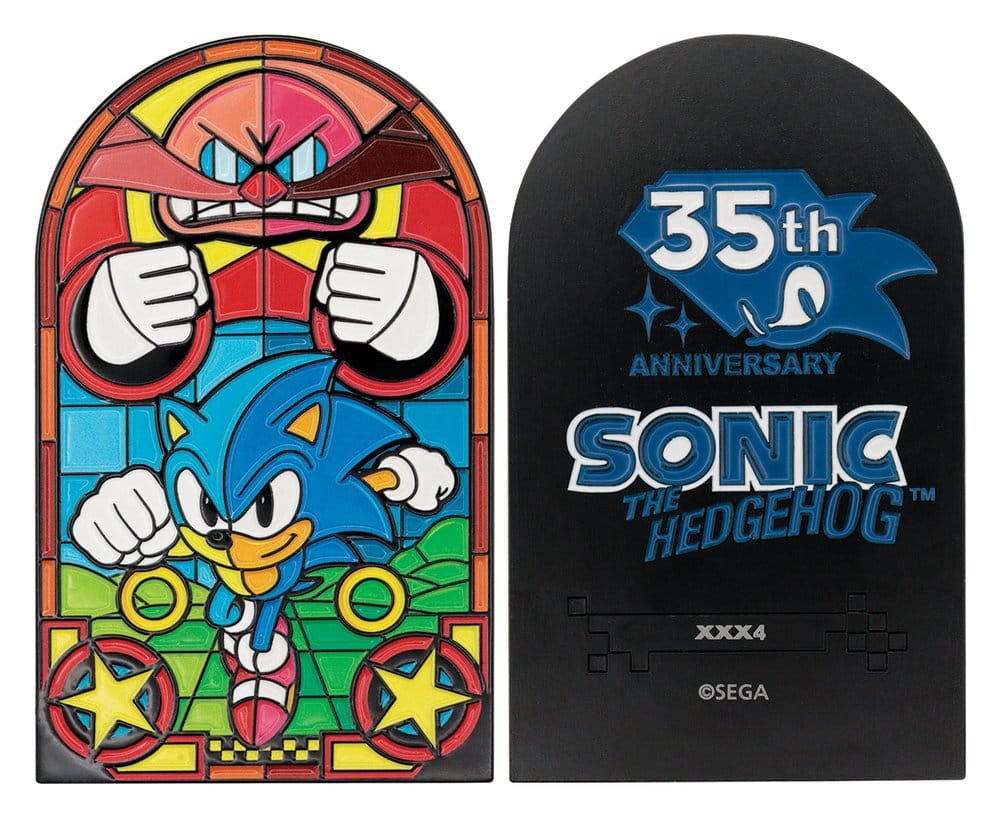 Sonic The Hedgehog Metallbarren Stained Glass Window Style 60 cm