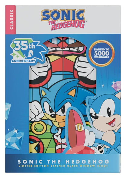 Sonic The Hedgehog Metallbarren Stained Glass Window Style 60 cm