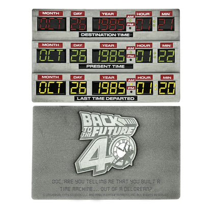 Zurück in die Zukunft Metallbarren 40th Anniversary Time Circuits Limited Edition