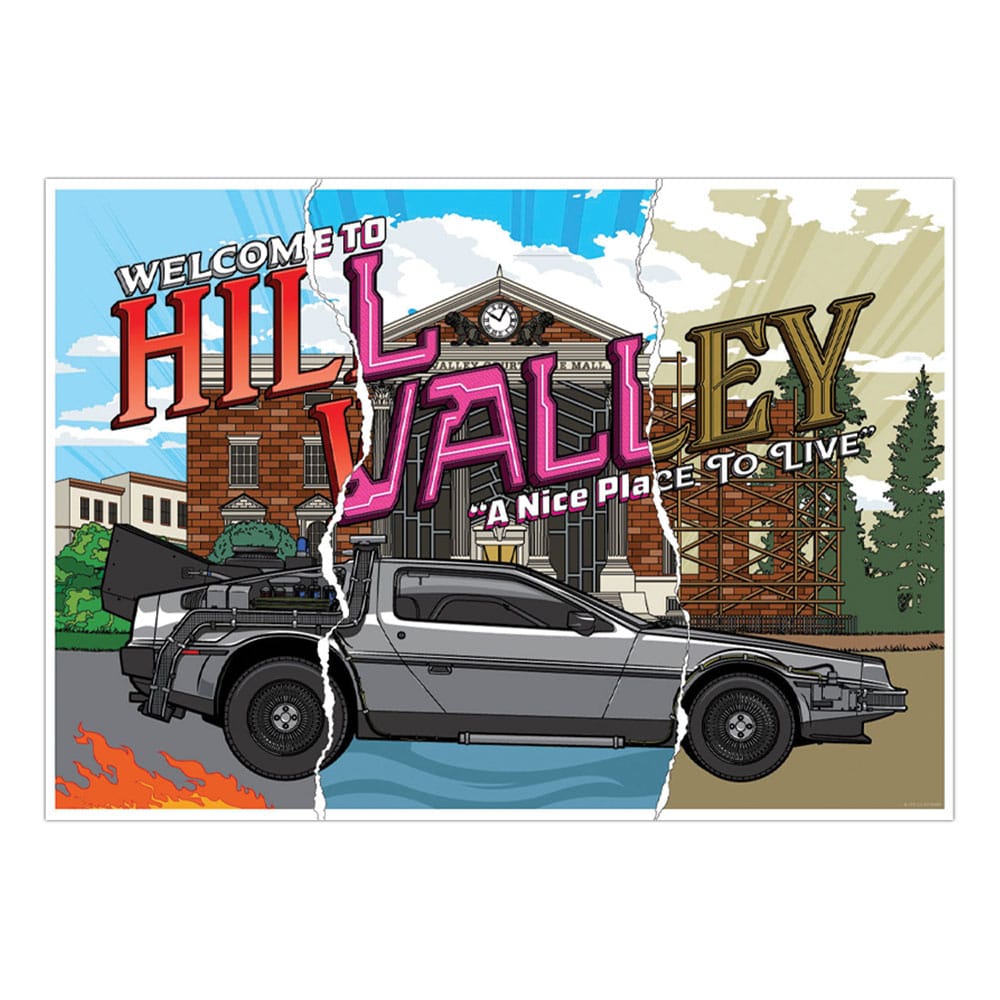 Zurück in die Zukunft Kunstdruck Hill Valley 40th Anniversary Limited Edition 42 x 30 cm