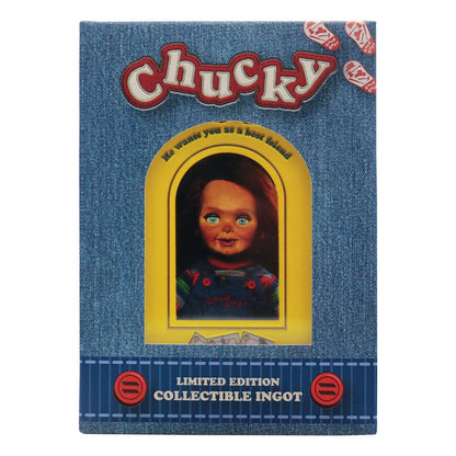 Chucky Die Mörderpuppe mit Spell Card Metallbarren Chucky Limited Edition
