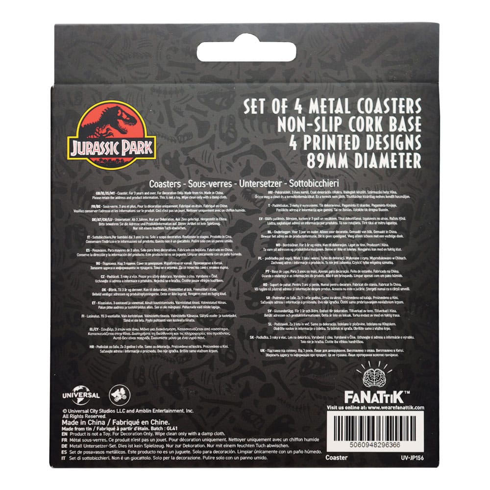 Jurassic Park Untersetzer 4er-Pack