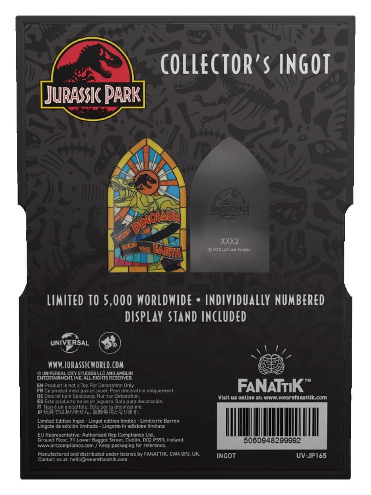 Jurassic Park Metallbarren Stained Glass Style Metal 11 cm