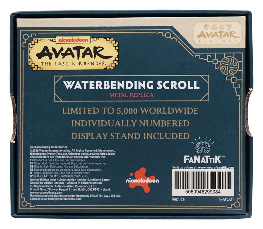 Avatar Der Herr der Elemente Replik Waterbending Scroll