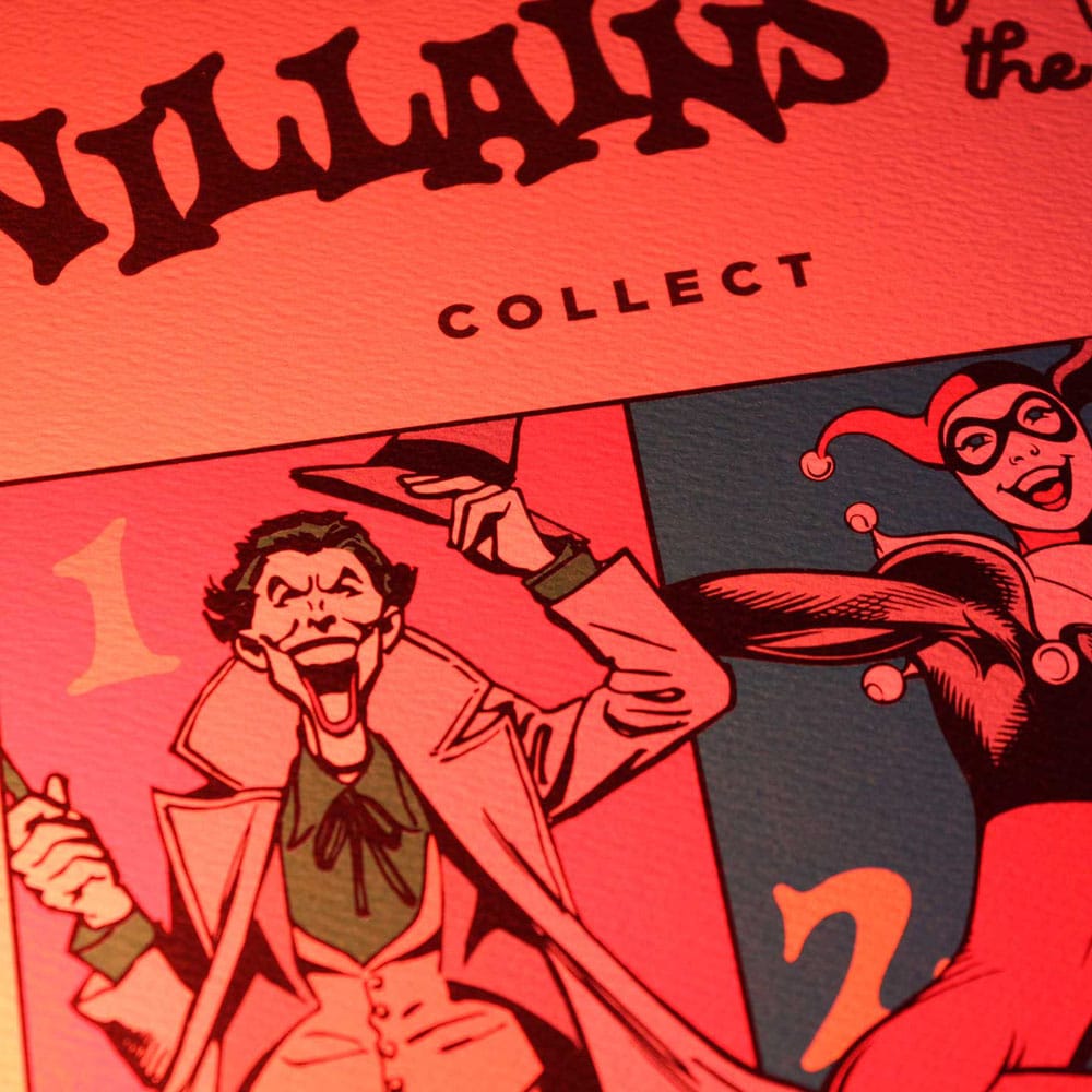 DC Comis Kunstdruck 90th Anniversary Villains Limited Edition 42 x 30 cm
