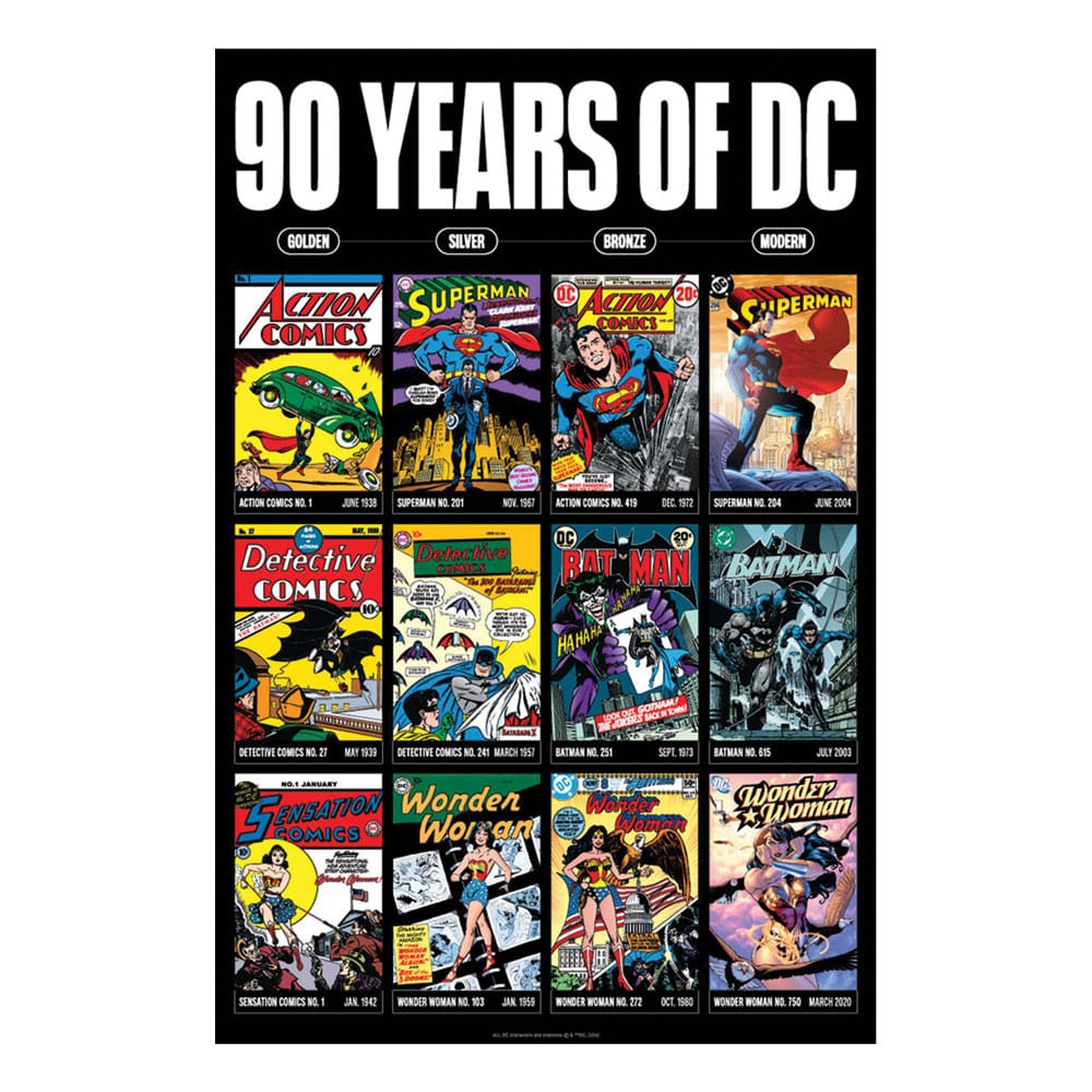 DC Comis Kunstdruck 90 Years Limited Edition 42 x 30 cm
