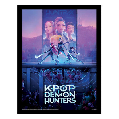 KPop Demon Hunters Collector Print Poster im Rahmen Movie Key Art