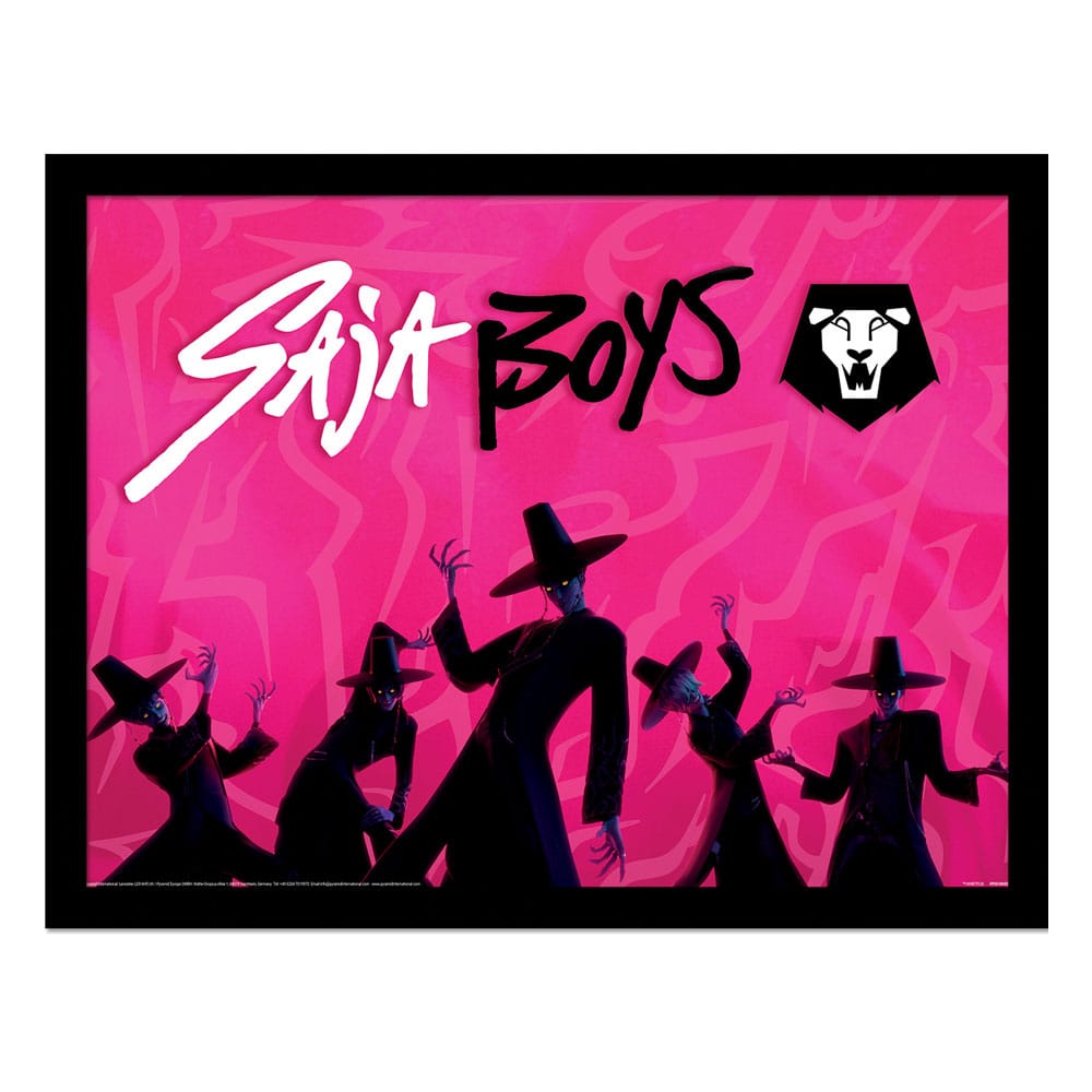 KPop Demon Hunters Collector Print Poster im Rahmen Saja Boys Idol